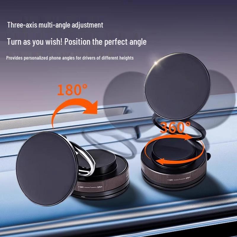 2025 Magnetic Car Phone Holder with Vacuum Suction - Magsafe Compatible for In-Car Navigation