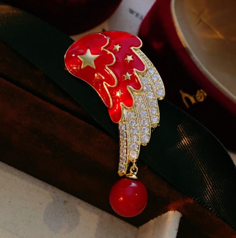 Women Shining Brooch Pendant Needle Retro Simple Fashionable and Versatile Jewelry Accessories Holiday Gift