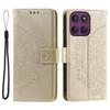 For Motorola Edge 60 Pro 5G Stand Case Imprinted Totem PU Leather Wallet Phone Cover with Wrist Strap