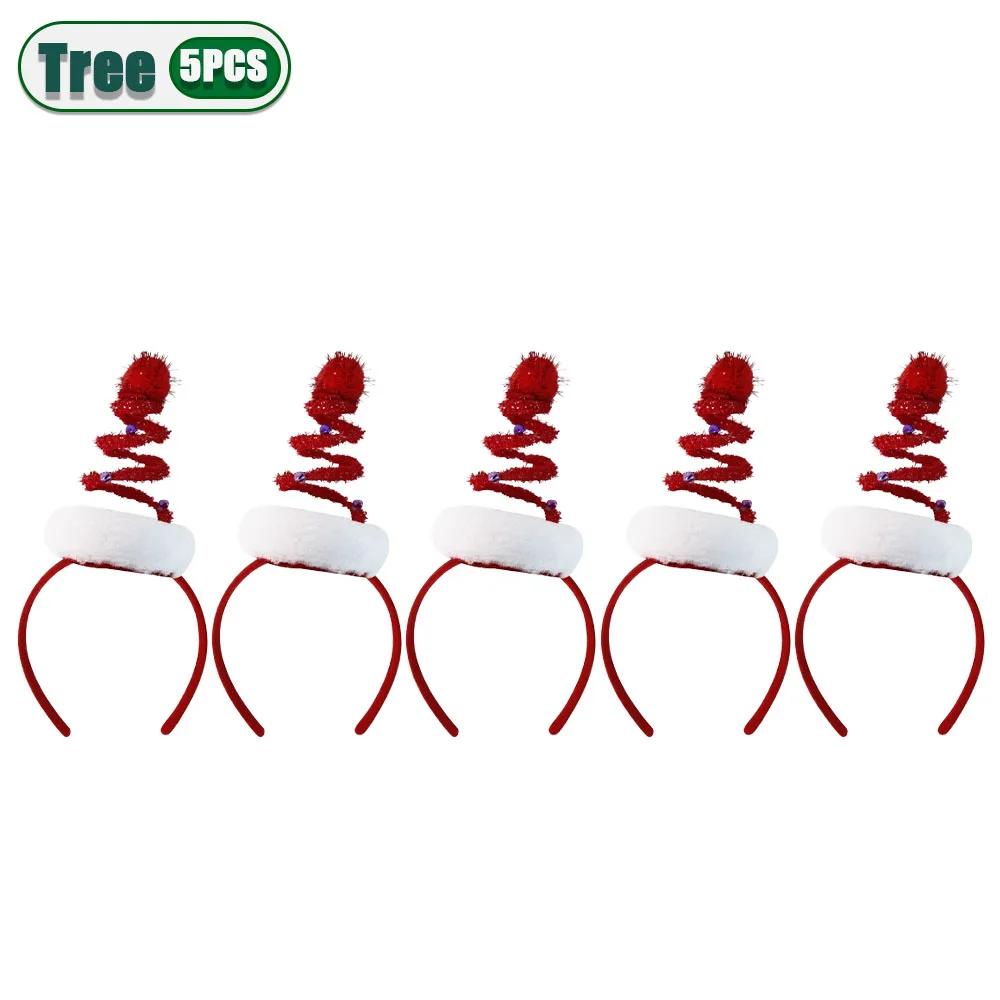 1-20 STÜCKE 2025 Neue Weihnachts-Haarbänder Festliche Partydekoration Erwachsene Kinder Foto-Requisiten Weihnachtsmütze Schneemann Stirnband