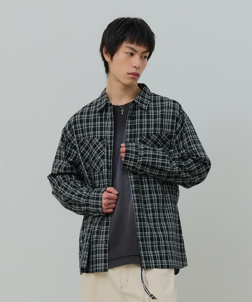 Desiledeu Cutout Check Shirt-Fask5402B03