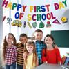 Happy First Day of School Banner, Pre-strung, Back To School Decorations, Back To School Garland, Classroom Teacher Office School Decorations