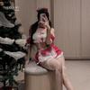 Shuo Yao Sexy Red Christmas Maid Lingerie Set - Women's Temptation Sleepwear 016