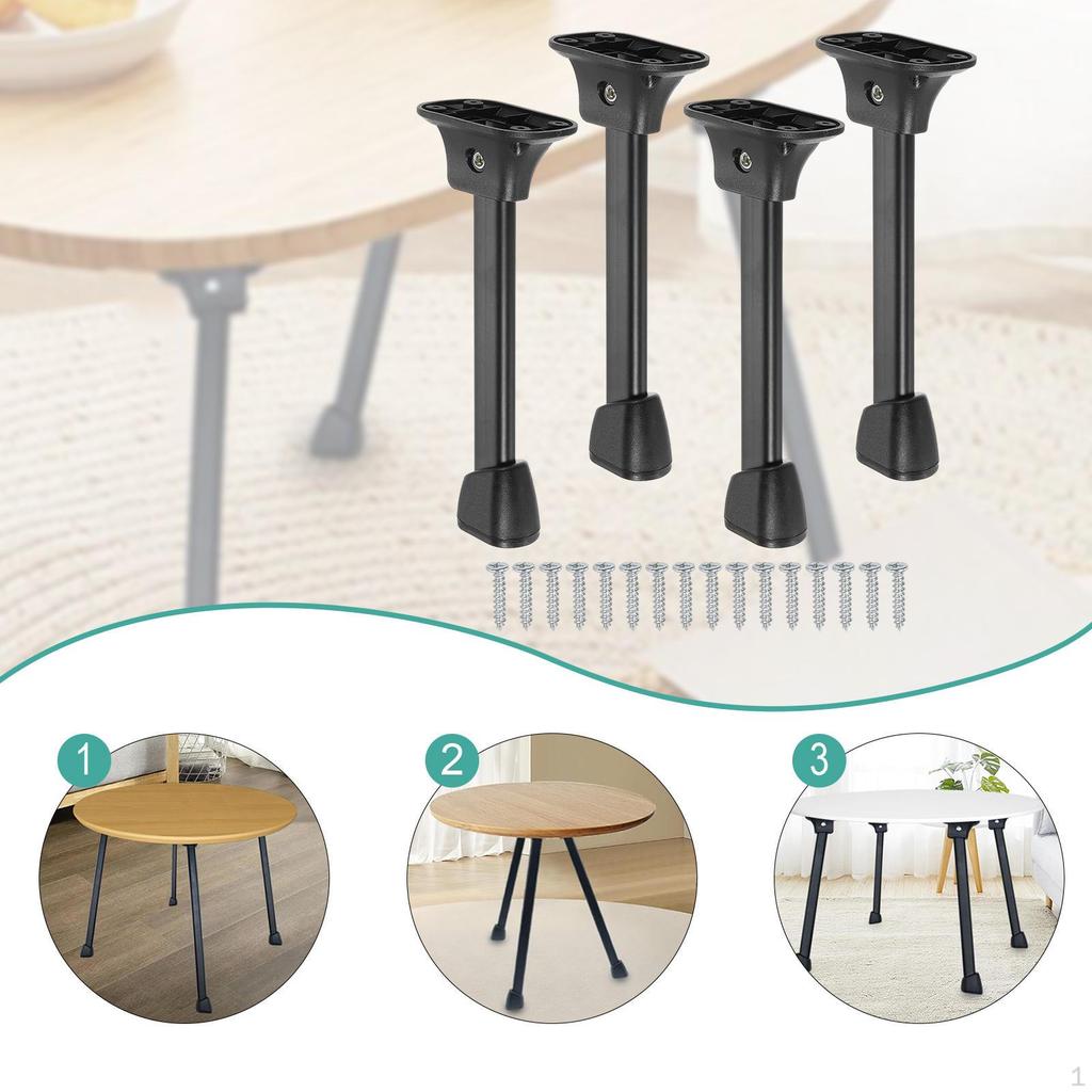 4 Pieces Folding Table Legs Bed Laptop Desk Feet Furniture Accessories DIY