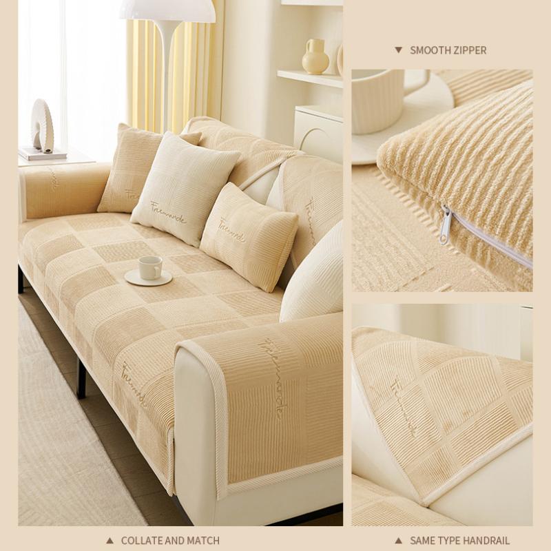 Thicken Sofa Cover for Living Room Non-Slip Pets Kids Plush Couch Cushion Mat Corner Sofa Cover Sofas Towel Home Decor Decor