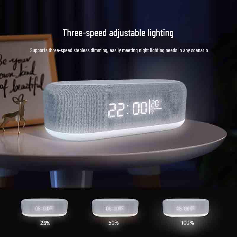 4-in-1 Fast Wireless Charger with Alarm Clock and Temperature Display (15W)