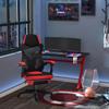 Ergonomic Office Chair, Gaming Chair, Swivel Chair with Footrest, PC Chair, Executive Chair, Height Adjustable, Polyester, Black+Red