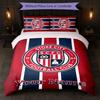 Stoke City FC Custom Name Text Bedding Set 1 Duvet Cover+2 Pillowcases Soccer Logo Personalized Gift For Special Occasion Bedroom Decor