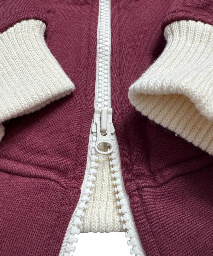 Astrwrld Crop Track Zip-Up Jacket (Burgundy)