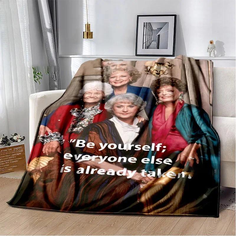 Classic Tv Throw Blanket Golden Girls Friend Ship Flannel Lightweight Plush Fuzzy Cozy Soft Blankets and Throws Custom Blankets
