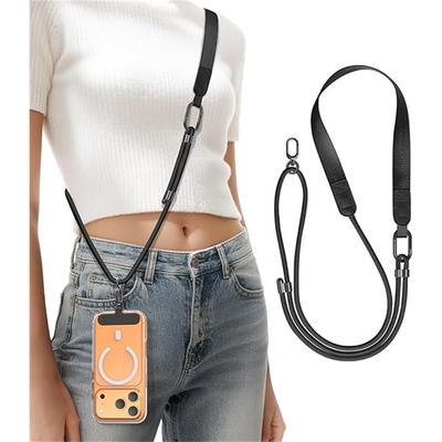 Phone Lanyard Crossbody Bag Strap with Phone Tag, Adjustable Phone Lanyard, Featuring a Skin-friendly Neck Strap and Metal Carab