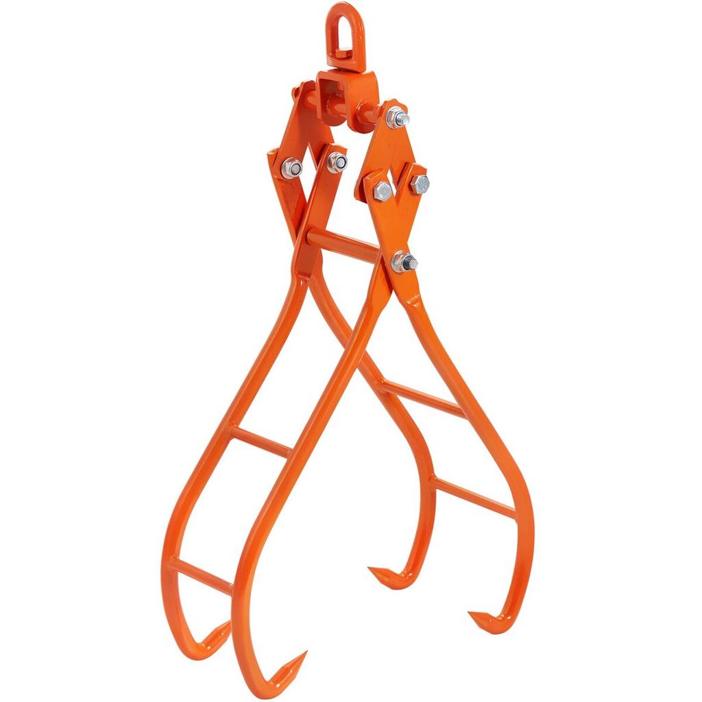 Timber Claw Hook, 36 inch 4 Claw Log Grapple for Logging Tongs, Swivel Steel Log Lifting Tongs, Eagle Claws Design with 3307 lbs/1500 kg Loading