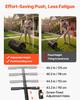 Compost Spreader, 91 Cm Wide Peat Moss Spreader with Push/Tow Handle, 4 Heights Adjustable, Powder-Coated Steel Garden Peat Moss Roller, Heavy Duty