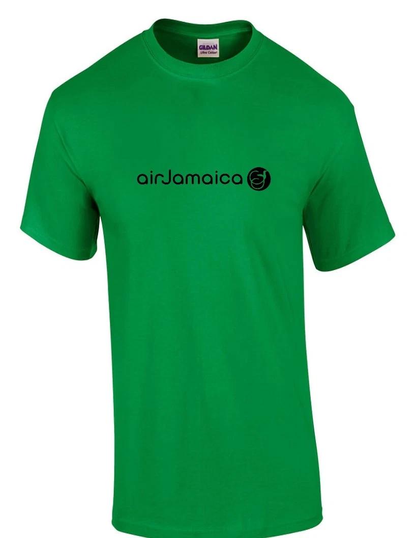 Air Jamaica Black Logo Jamaican Airline Aviation Irish Green Cotton T-Shirt XL