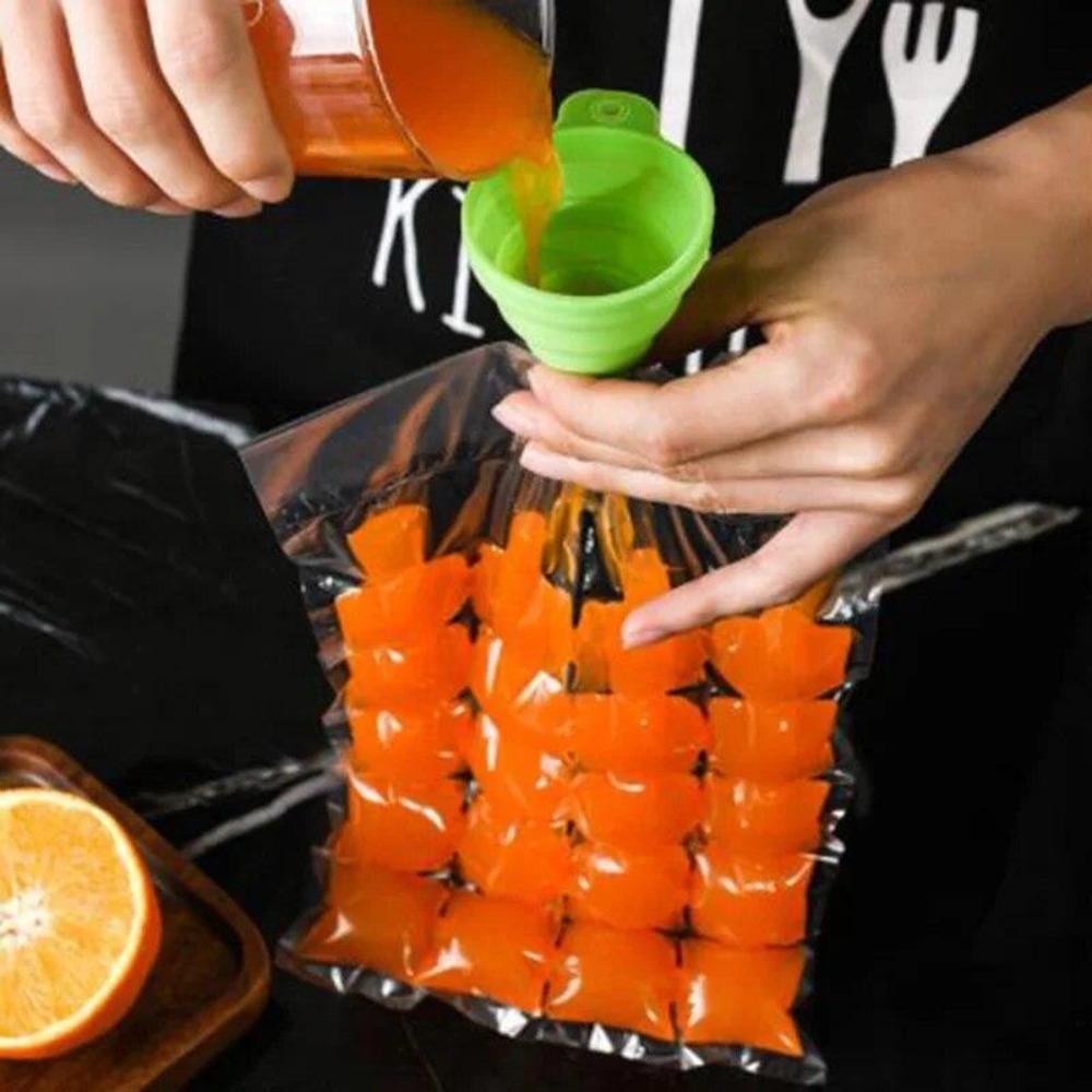 10Pcs/Pack Disposable Ice Cube Mold DIY Self-Sealing Ice Cube Bag Transparent Design for Faster Freezing Kitchen Gadgets for Creative Ice Making