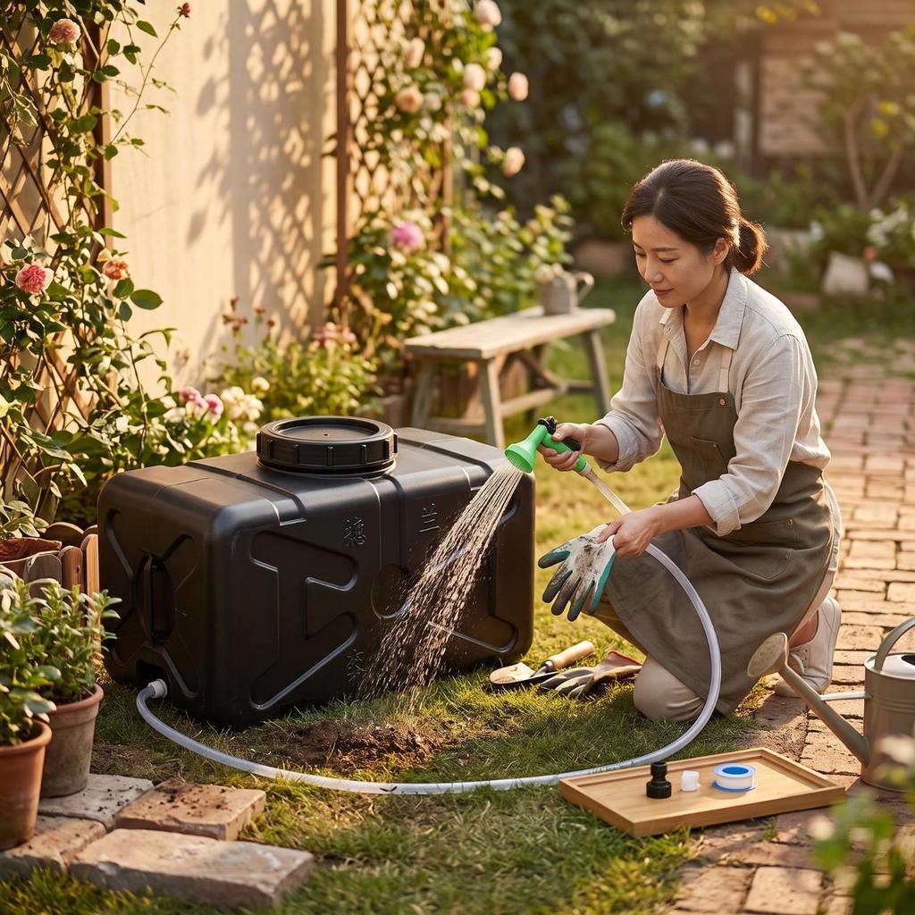 Solar Heated Water Tank Long-Lasting Stable for Camping