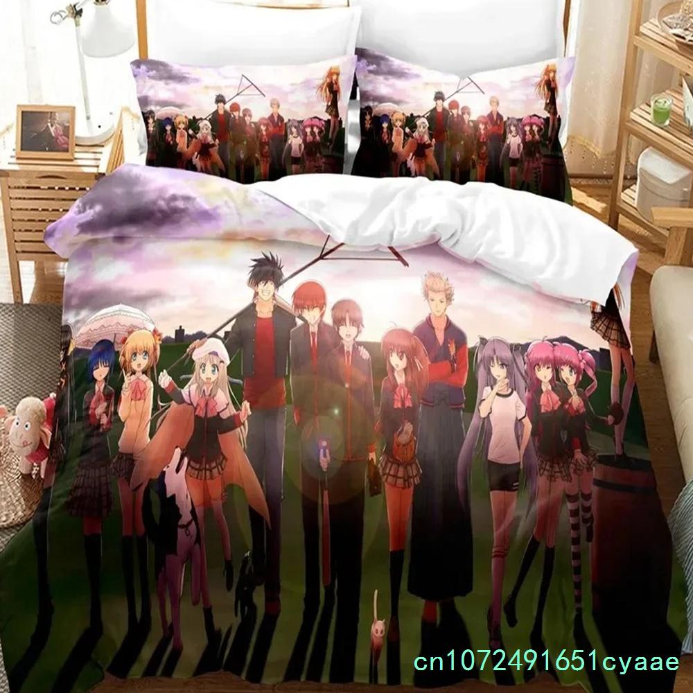 3D Print The Little Busters Anime Bedding Set 3D Printed Suitable For Bedroom Duvet Cover Set With Pillowcases Kids Home Textile