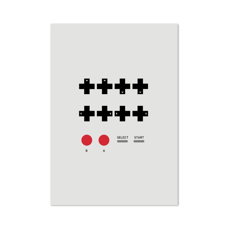 Joypad Gaming Illustration Poster and Print Boys Wall Art Canvas Gaming Let's Play Art Painting Picture Kids Room Wall Decor