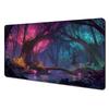 Magic Neon Forest Playmat Fantasy Glowing Tree Tcg Card Game Mat NonSlip Large Desk Mouse Pad