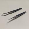 2pcs Tweezers Tip Tweezers Anti-magnetic Curved Straight