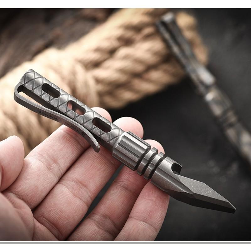 Titanium Multi-Tool EDC Keychain Bottle Opener Camping Survival Tool Portable Self-Defense Utility Bar