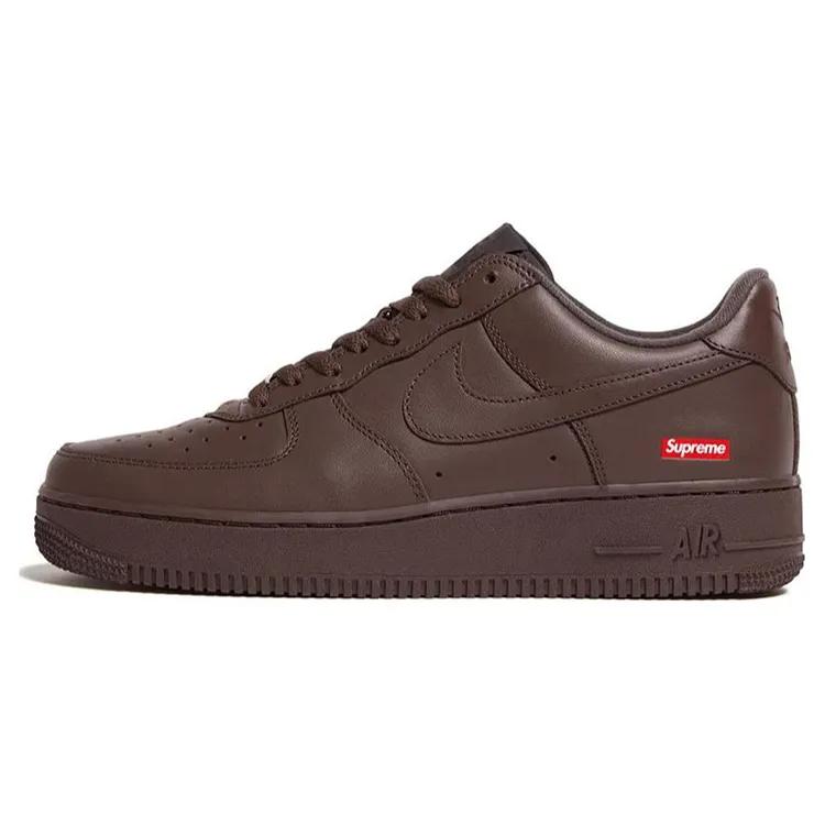 Nike Air Force 1 Low 'Box Logo - Baroque Brown' (Unisex) Baroque Brown / Baroque Brown / Baroque Brown Skate Shoes CU9225 200