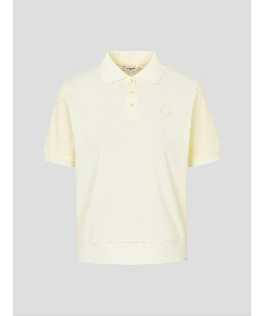 BEANPOLE GOLF Women'S Logo Perforated Collar Short Sleeve T-Shirt - Lemon