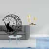 Moonlit Cat And Silhouette Metal Wall Art Sculpture for Bedroom Bookshelf Modern Home Decor