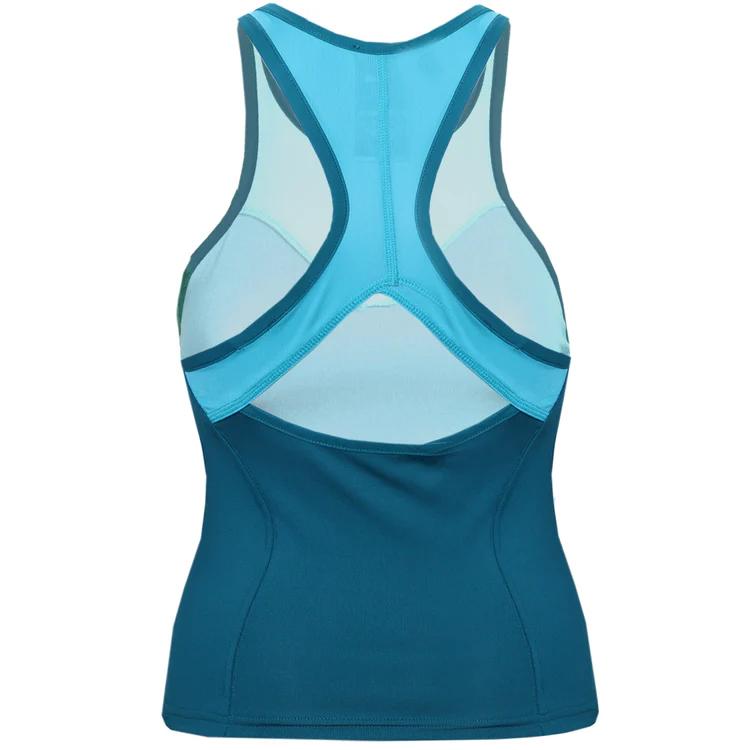 Nike Court Dri-FIT Slam Logo Print Color Block Tank Top Women Tops Blue FD7929-381