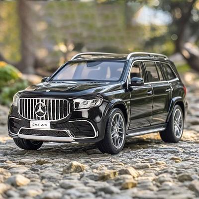 Simulación 1:24 Mercedes Benz GLS63 AMG SUV Modelo de Aleación Fundición a Presión Serie Sonido y Luz Juguete para Niños Regalo para Niños Regalo de Cumpleaños
