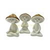 KX4B Fairys Garden Statue Table Centrepieces Miniature Meditations Mushroom Figurines