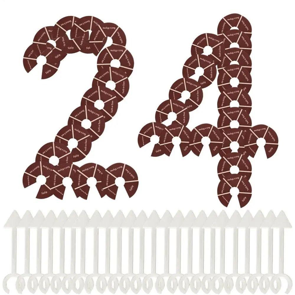 6/12/24Pcs Removable Wine Glass Spinner Reusable Wheel Interactive Board Toys Drink Roulette  Adults