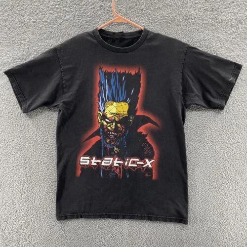 Футболка Static X Группа Тур Концерт Графика 2002 Большой Размер S-234XL Горячая Унисекс Футболка S