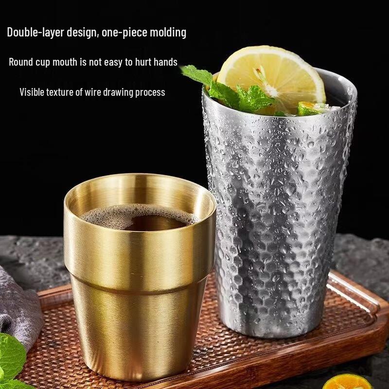 Di Ruien Stainless Steel Double-Layer Beer Mug