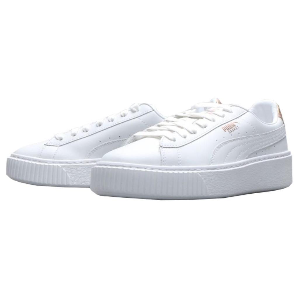 Puma Basket Platform Fashion Low-Top Sneakers Women sneakers White Platinum 368190-02