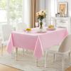 White satin rectangular tablecloth with smooth texture suitable for wedding banquet decoration restaurants and indoor and outdoor scenes. Size 102
