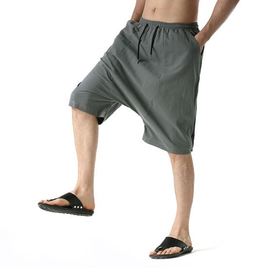 Buy Men Baggy Shorts Solid Color Drop 