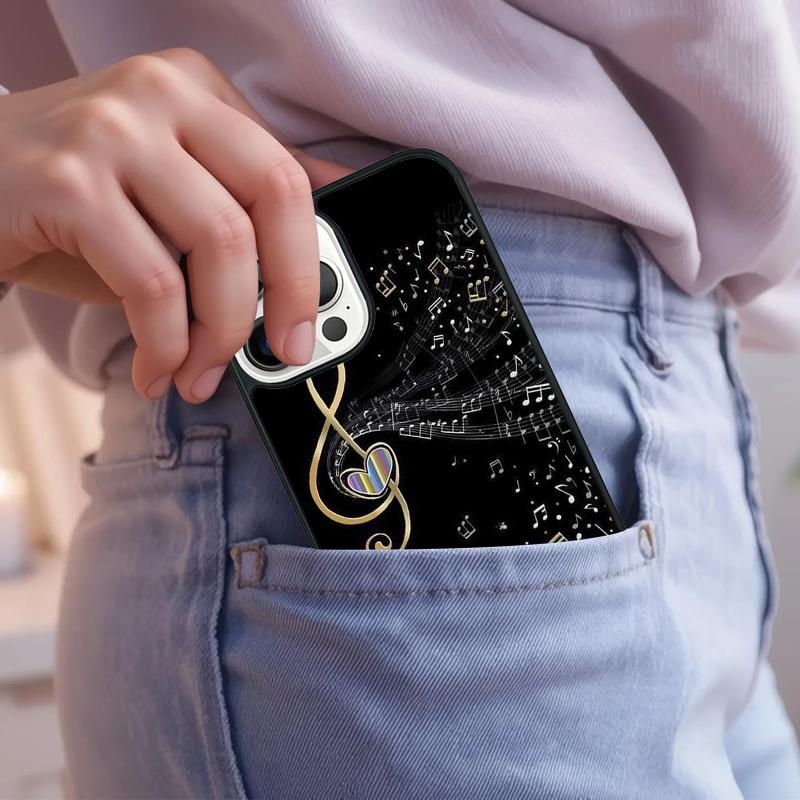 Music Notes Phone Case For iPhone 17 Air 15 16e 14 13 Pro Max Coque 12 11 Pro Max PLUS cover