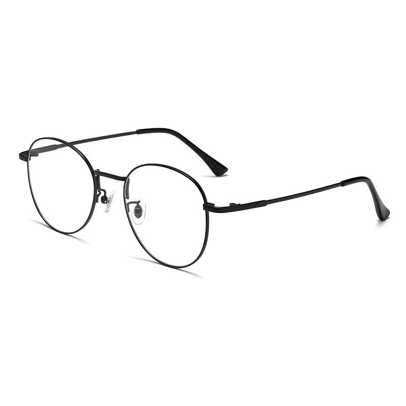 Women's Ultralight Retro Oval Half-Rim Metal Glasses with Anti-Blue Light Technology