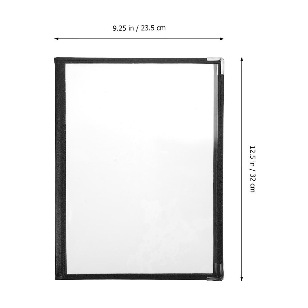 2 Pcs Recipe Folder Kitchen Menu Binder Clear Pvc Cover Loose Leaf Book Note Holder Card Keeper Desk Accessories Ganizer