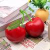 Double Head Design Fake Fruit Ornament Fresh Look Maintenance