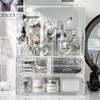 High-End Acrylic Cosmetic and Skincare Organizer - Dustproof, Large Capacity Desktop Storage Box