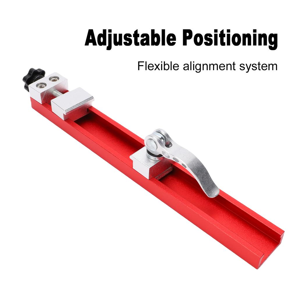 Saw Guide Rail 240mm Aluminum Alloy Cutting Machine Base Clamp with Dual Clips for Woodworking DIY Projects Precision