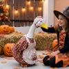Pumpkin Print Thanksgiving Porch Goose Dress Outfit Goose Apron Suit  for 23 Inch Yard Goose