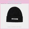 Simple Solid Color Letter Decoration Neutral Casual Warm Knitted Hat For Winter Casual Wear