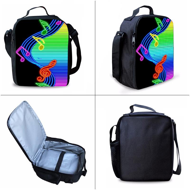 Trendy Popular musical score 3D Print 3pcs/Set Student School Bags Laptop Daypack Backpack Crossbody Lunch bag Pencil Case