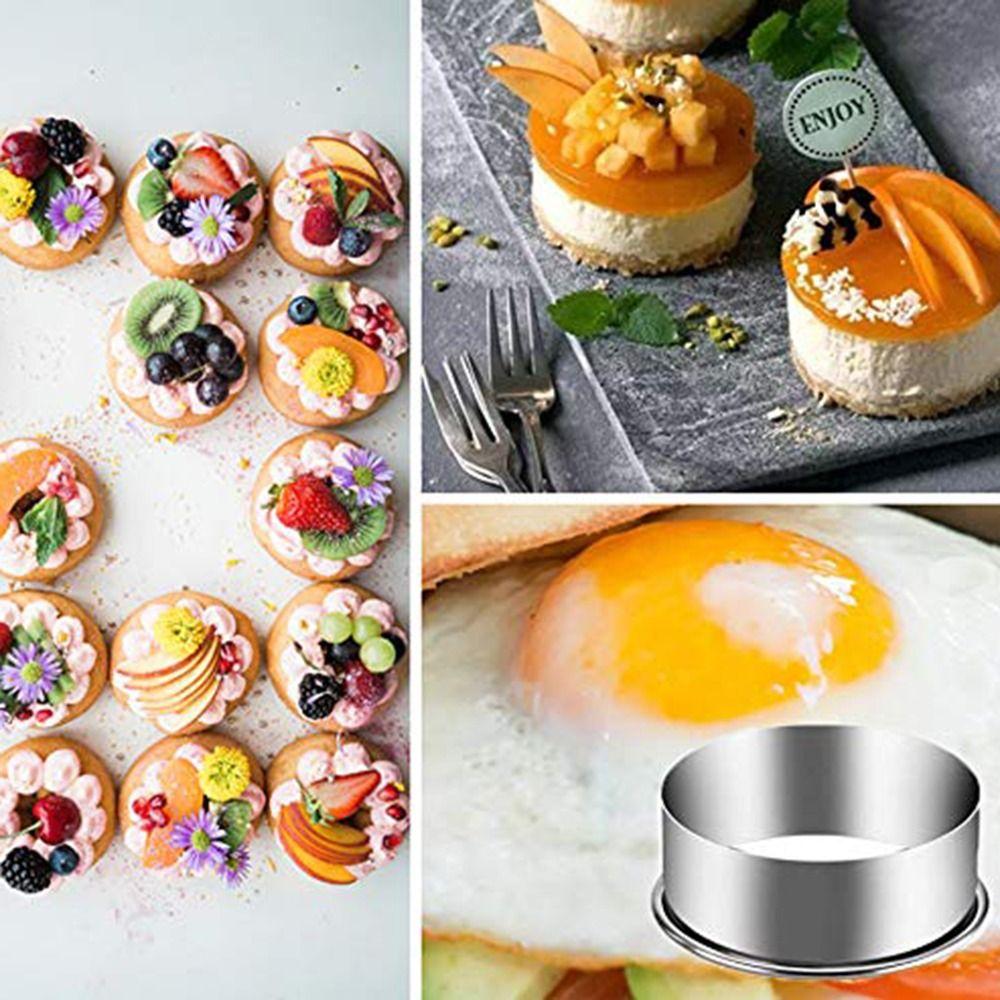 5Pcs Graduated Sizes Biscuit Mold Set Round Pastry Baking Circle Ring Dumpling Skin Cutters  Baking