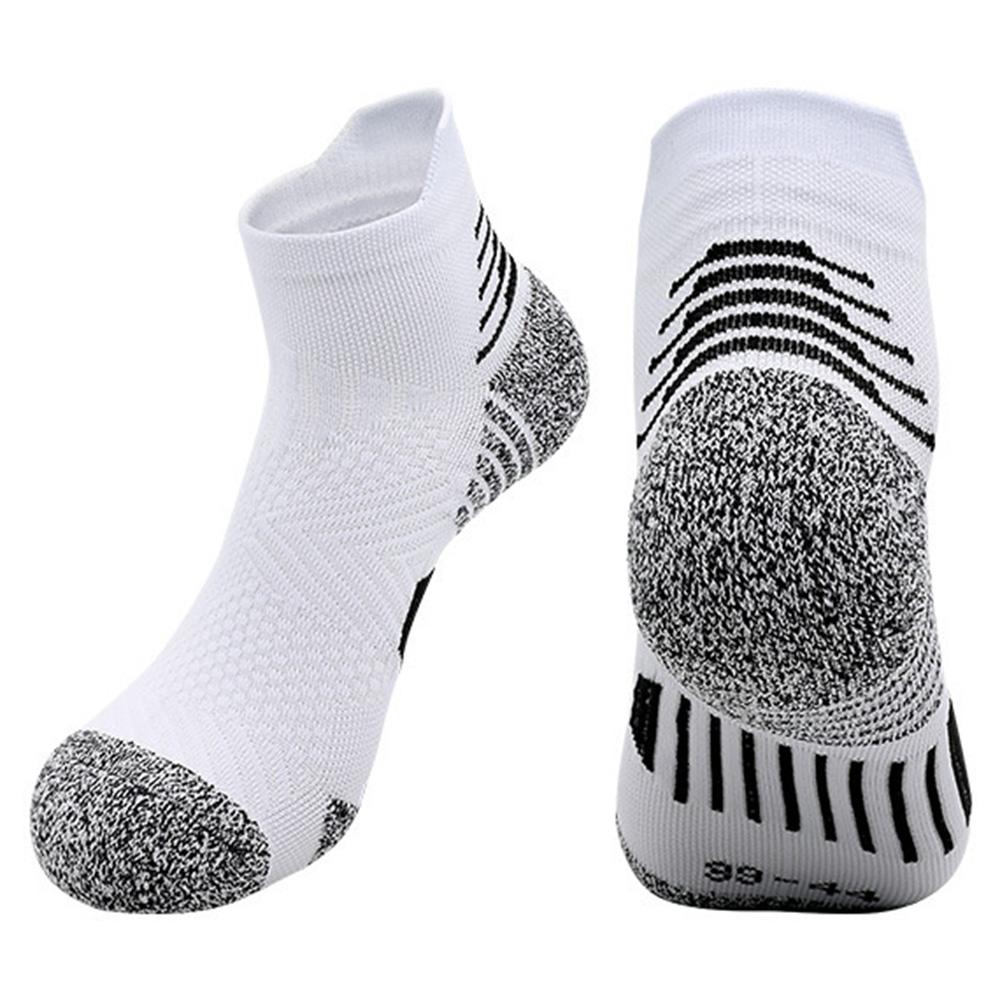 

PORFIN JCB3008 1 Pair Sports Running Socks Breathable Low Cut Socks M Size, 34-38 for Men Women White and Black
