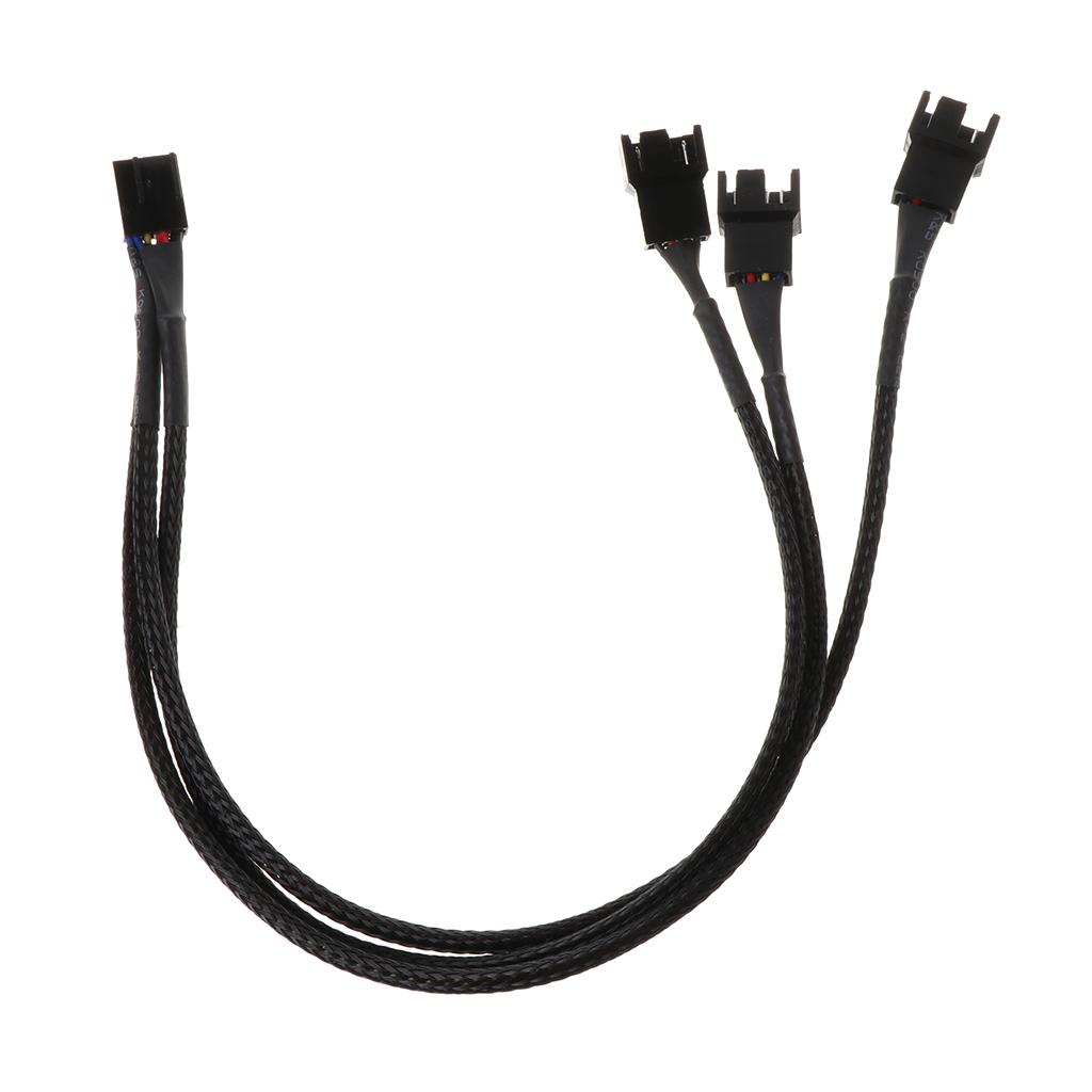 New Arrival Fan 4pin to 3 x 4pin/3pin PWM Extender Cable 4pin to 3 Ways Y Splitter Cable