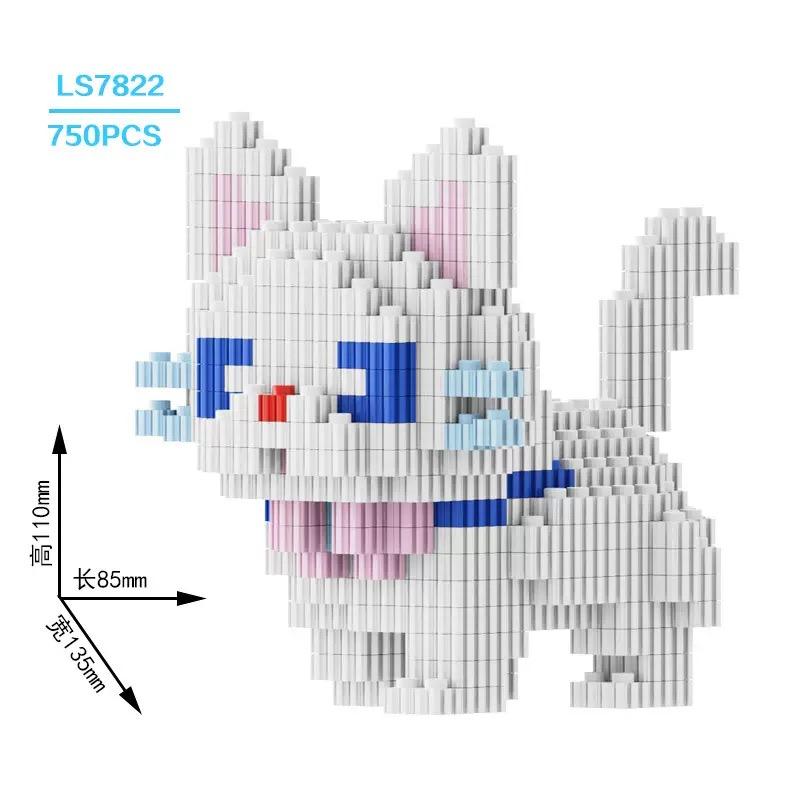 2025 New 10000+pcs Orange Cat Building Blocks Toy Desktop Decoration Children's Adult Toys Birthday Gift Creative Collection
